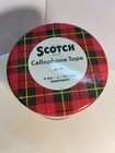Vintage 3m Scotch Tape 18 Roll Large Steel Tin Minnesota Mining St Paul Plaid