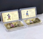 4pc Disney 100 Years Of Wonder  24k Gold-plated Commemorative Coins   Gift Case
