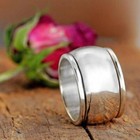  Solid 925 Sterling Silver Wide Band  Spinner Ring Handmade Ring All Size-t-15