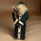 Vtg Primitive Santa Claus Doll Handmade Original Saint Nicholas 15  H Signed