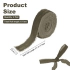 1 Inch Velvet Ribbon  2 Roll Total 6 Yard Frayed Ribbon  Grey