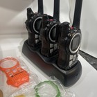 Motorola 2 Way Radio Walkie Talkie 2 Pack Mr350tpr Black   3 Slot Charger Tested