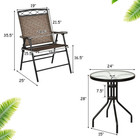 Patio Dining Set With Patio Folding Chairs And Table  Outdoor Patio Furniture Se