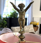 Antique Bronze brass Cherub Angel Putti Victorian Sculpture  read Description 