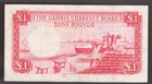 Gambia 1 Pound 1965 1970 Pic  2a Vf  xf