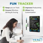 Magnetic Black Dry Erase Fridge Board 17x11 In  3 Markers   Eraser