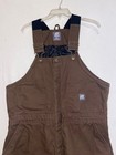Berne Insuled Mens L Duck Bib Overall Short Dark Brown Hunting Fishing