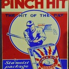 Pinch Hit Chewing Tobacco Tin Sign Baseball Advertising Vintage Style Red Blue