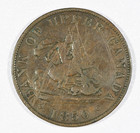 1850  bank Of Upper Canada   Half-penny Copper Token  Breton 720  Damaged