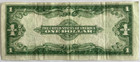 1923  1 One Dollar Us Silver Certificate Large Note - Blue Seal - Horse Blanket