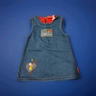 Rare Vintage 90s Y2k Caillou Denim Dress And Shirt Kids Size 5t