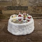 Vintage Christmas Around The World Musical Skating Bear   Org Box Wind Up Video