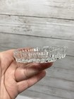 Vintage Mcm Set 4 Glass Crystal Star Coasters Handcut Starburst Sawtooth Barware
