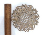 Vintage Beautiful Indian Brass Metal Asian Design Lace Plate  dish   brs-329
