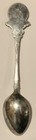 English Silver Canterbury Souvenir Spoon W  Enameled Handle