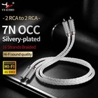 Yyaudio 7n Occ Silver-plated 16-strand Braided 2rca  To 2rca Hifi Audio Cable