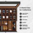 12 Slots Watch Box Solid Wood Watch Case Jewelry Storage Display Case Gift