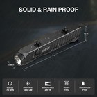 Solofish 1450 Lumens Flashlight Strobe Light M-lok Rail Magnetic Rechargeable