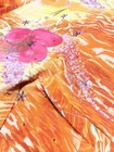 Coldwater Creek Orange Floral Chiffon Maxi Skirt Women   s Size Large