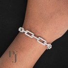7  Inch Long Tennis Wedding Bracelet Solid 14k White Gold 4 Ct Round Cut Vvs1