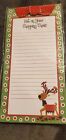 Christmas Reindeer Magnetic List Pad - 80 Sheets - New