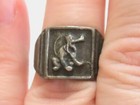 Rare Antique Vintage Walt Disney Productions Wdp Sterling Silver 925 Pluto Ring