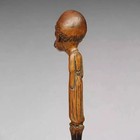 Antique Cane Clemenceau Walking Stick France Carved Statesman Art Hand Head Rare