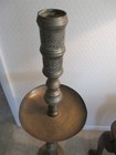Vintage Large 40  Etched Brass Church Alter Candle Holder Stand 