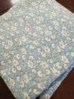Vintage New Wildflowers On Baby Blue Cotton Flannel Fabric Softest 4 Yards 44 w