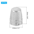 Sewing Thimble  Finger Protector For Hand Sewing  Silver  8 Pcs