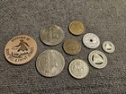 9 Assorted Tokens utah Bus Tokens  Wooden Nickel  Game Tokens
