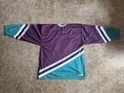 Vintage Ccm Anaheim Mighty Ducks Hockey Jersey Mens Xl Nhl Away Purple Teal 90s