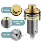 Sink Top Garbage Disposal Air Switch Kit Brass Button Dual Outlet Brass Color
