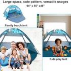 Ocean World 2 In 1 Beach Tent indoor Tent For Kids  Babies  Toddlers  And Fam   