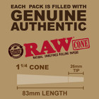 Raw Cones 1 1 4 Classic   Bulk Wholesale Box   1000 Cones - Free Shipping Usa