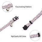 4 Pack Cotton Breakaway Cat Collar With Bell safety Adjustable Elegant 