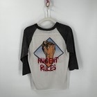 Vintage Ted Nugent  nugent Rules  Concert Raglan Shirt 1982 Rare  Medium