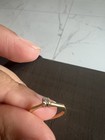   Vintage 14k Gold Natural Diamond Promise Engagement Ring Solitaire Setting Sz5
