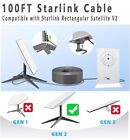 Starlink Satellite 100ft Cable For V2 Rectangle Dish