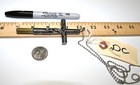 Dark Chrome Plated Crucifix Casket Key Necklace   Keychain Coffin Key