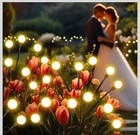 4pack 32 Led Solar Firefly Light Garden Waterproof Swaying Lamp Outdoor Landscap