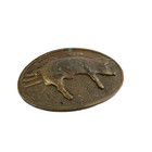 Vintage Pork Pig Hog 1977 Bergamot Brass Works Metal Belt Buckle