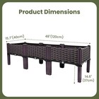 3-pack Raised Garden Bed Kit  Rectangle Planter Box For Flowers   Vegetables