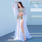 Belly Dance Costume Set Women Oriental Dance Outfit Competition Diamond Costume