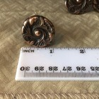 Lot Of 10 Brass Vintage Drawer Knobs Pulls Round  Floral