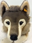 Steiff Snorry Dangling Wolf Plush Stuffed Animal Grey Brown 16    Button Ear New