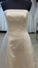 Alfred Angelo Wedding Dress Size 8 Champagne Gold Strapless A-line Beaded Gown