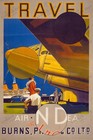 Burns Philp   Co Travel Poster 1935 Air Land Sea Australia Art Print