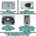 60pc Flat Replacement Rivet For 1 64 Scale Custom Restoration Hot Wheel   Other