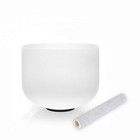 Sacral Chakra D Note Quartz Frosted Crystal Singing Bowl 8 Inch 8 D
